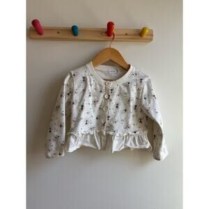 Jamie Kay Ruffle Cardigan White 3T